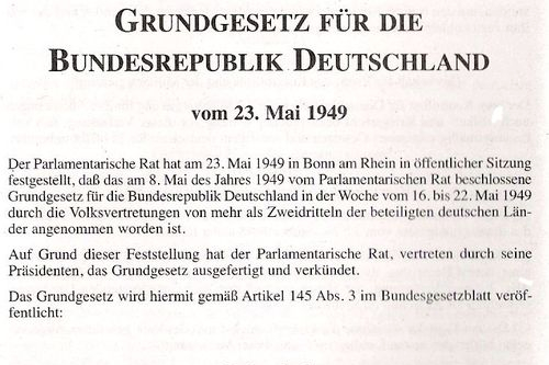 Grundgesetz für die Bundesrepublik Deutschland